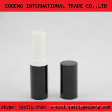 Shiny Black classic round lip balm tube